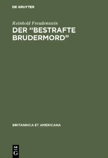 Cover of Der "Bestrafte Brudermord"