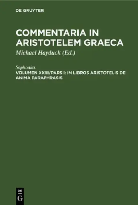 Cover of In libros Aristotelis De Anima paraphrasis