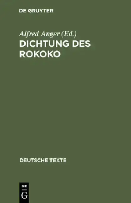 Cover of Dichtung des Rokoko