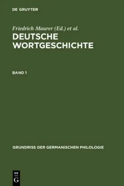 Cover of Deutsche Wortgeschichte. Band 1
