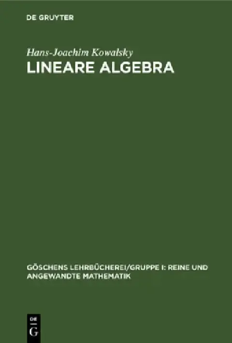 Cover of Lineare Algebra