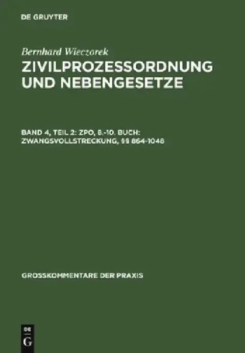 Cover of ZPO, 8.-10. Buch