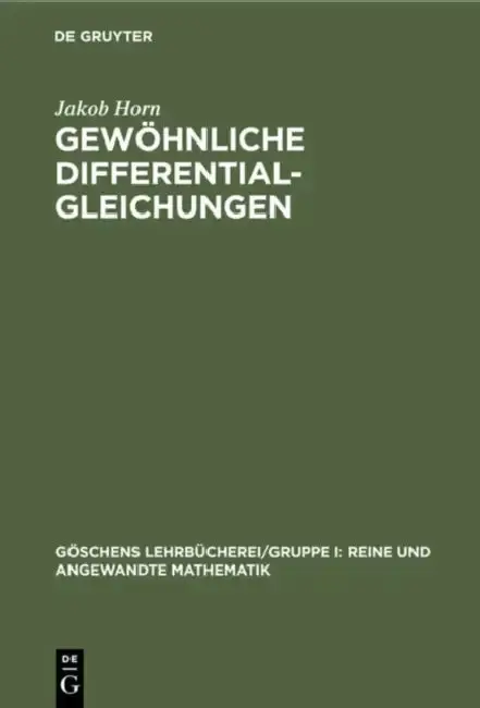 Cover of Gewöhnliche Differentialgleichungen