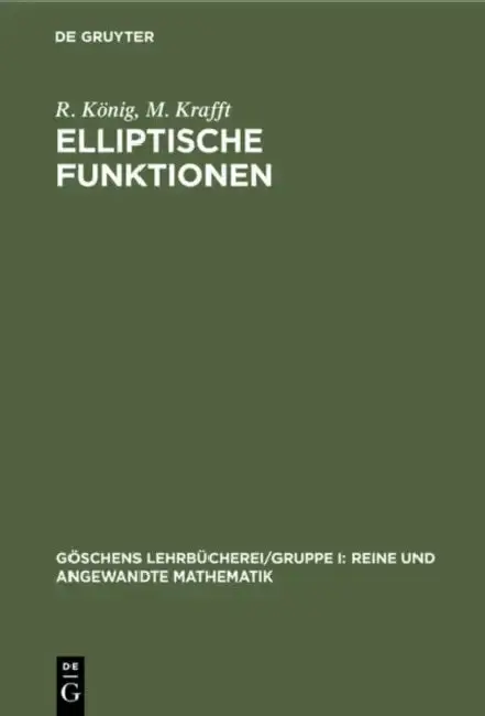 Cover of Elliptische Funktionen