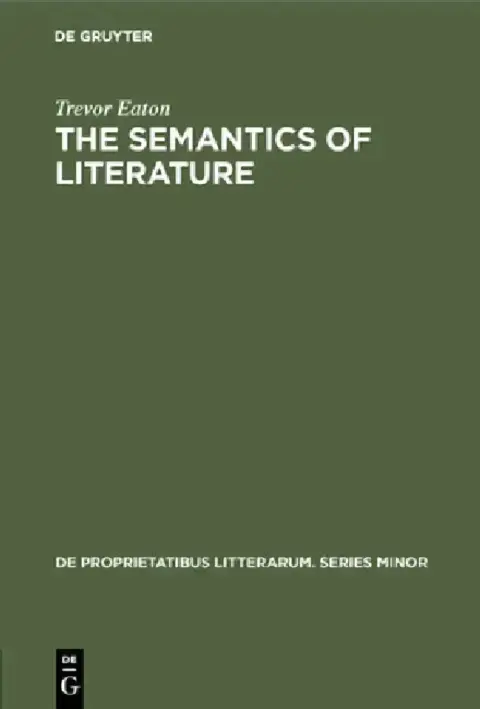 Cover of The Semantics of Literature