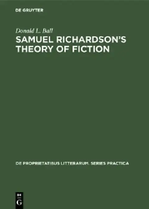Cover of Samuel Richardson's Theory of Fiction