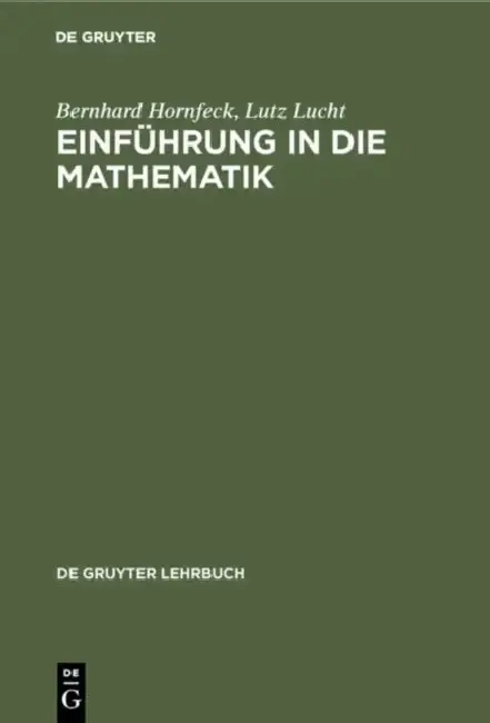 Cover of Einführung in die Mathematik