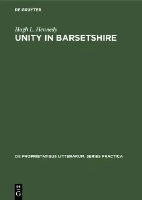Cover of Unity in Barsetshire