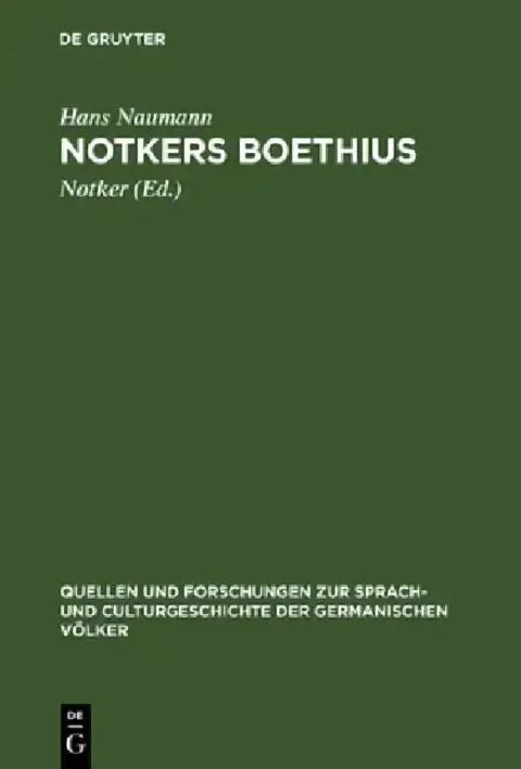 Cover of Notkers Boethius