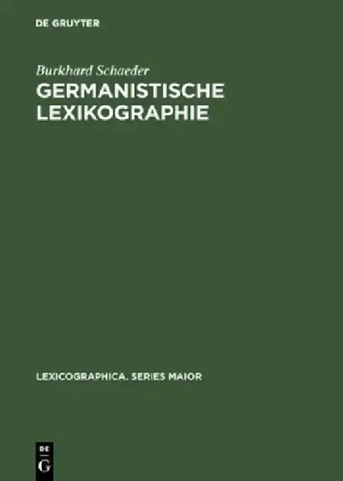 Cover of Germanistische Lexikographie