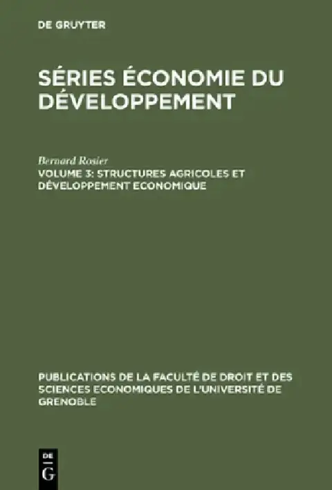 Cover of Structures agricoles et développement economique