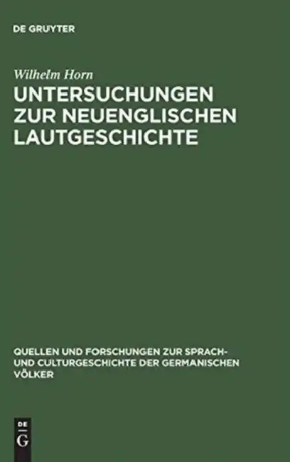Cover of Untersuchungen Zur Neuenglischen Lautgeschichte