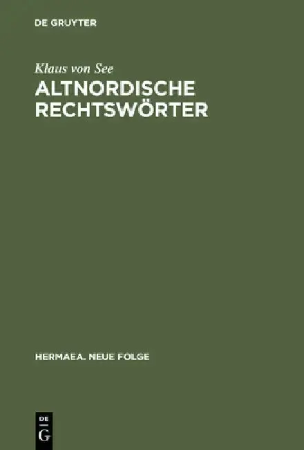 Cover of Altnordische Rechtswörter