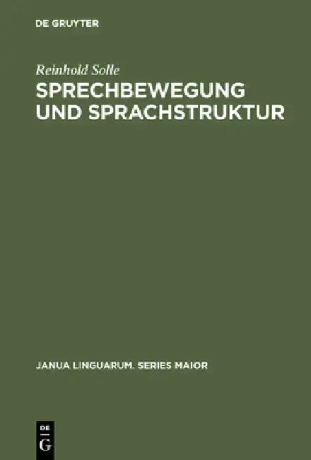 Cover of Sprechbewegung und Sprachstruktur