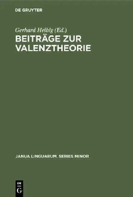 Cover of Beiträge Zur Valenztheorie