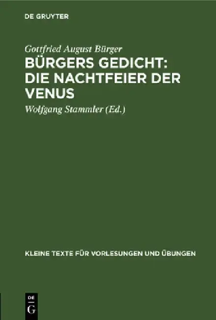 Cover of Bürgers Gedicht
