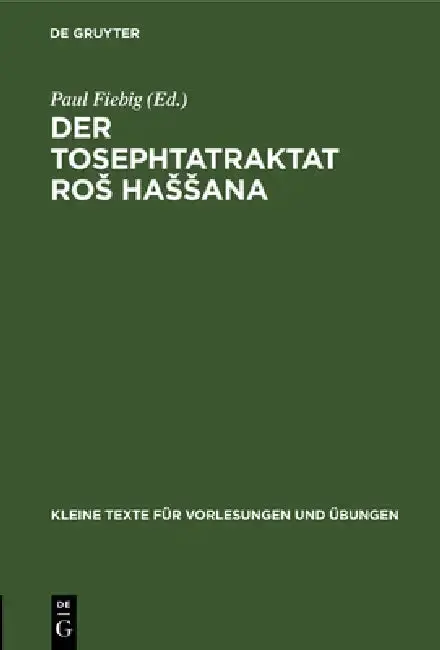 Cover of Der Tosephtatraktat Ros Hassana