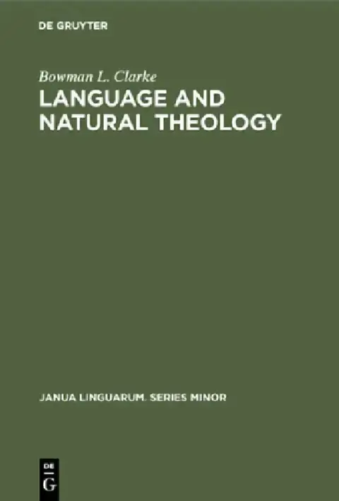 Cover of Language and Natural Theology