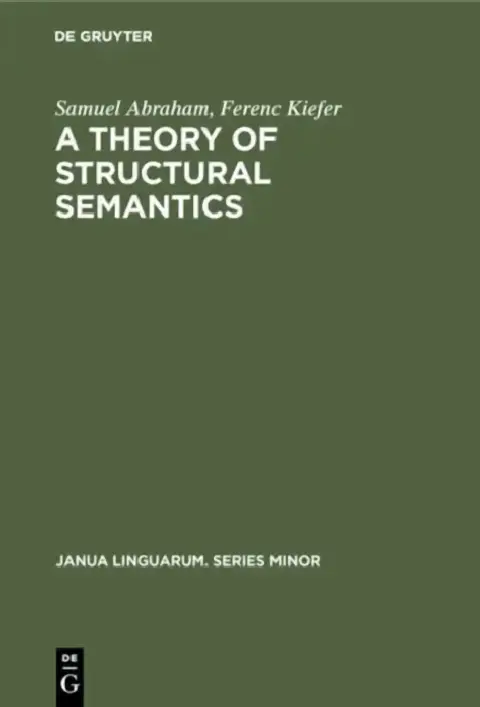 Cover of A Theory of Structural Semantics