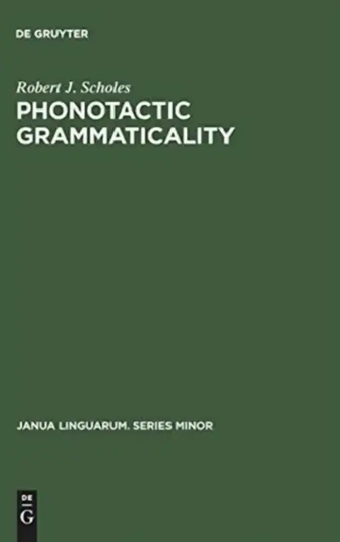 Cover of Phonotactic Grammaticality