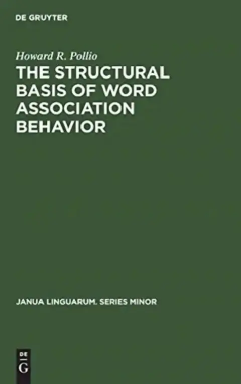 Cover of The Structural Basis of Word Association Behavior
