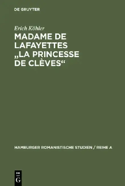 Cover of Madame de Lafayettes "La Princesse de Clèves"
