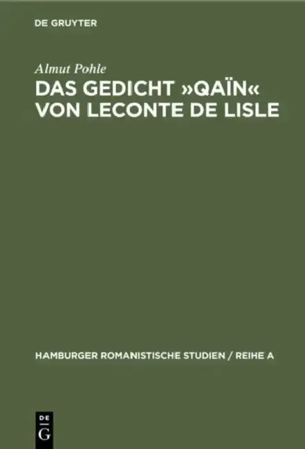 Cover of Das Gedicht Qaïn von Leconte de Lisle