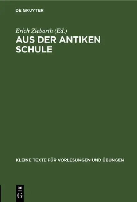 Cover of Aus Der Antiken Schule