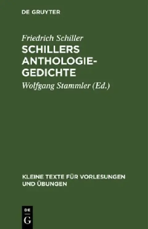 Cover of Schillers Anthologie-Gedichte