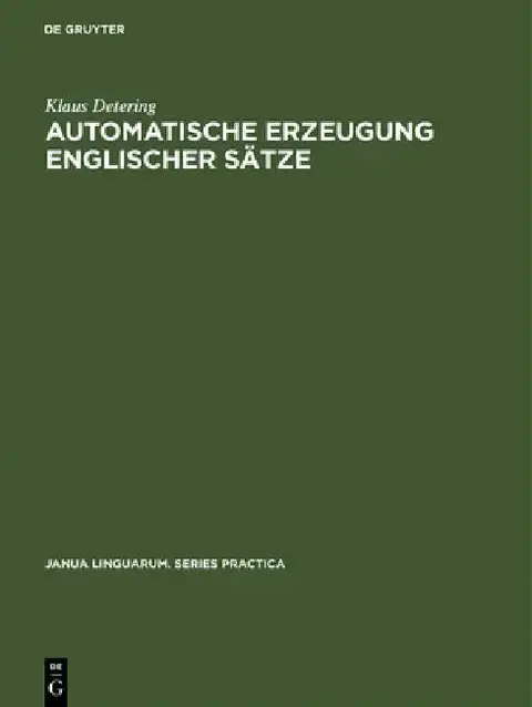 Cover of Automatische Erzeugung Englischer Sätze
