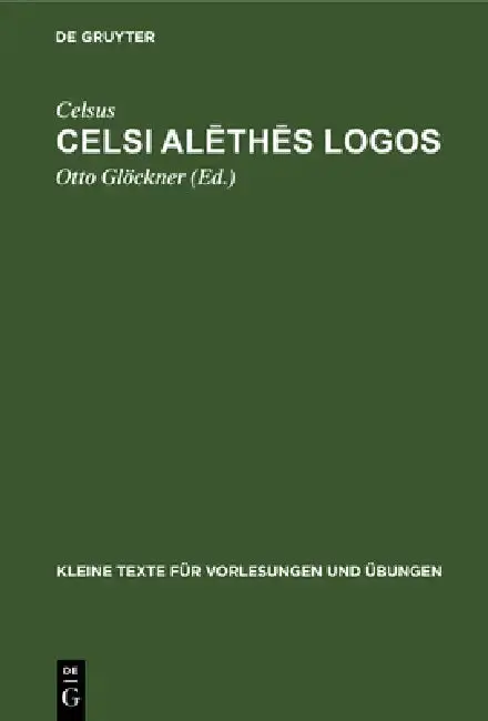 Cover of Celsi Alēthēs Logos