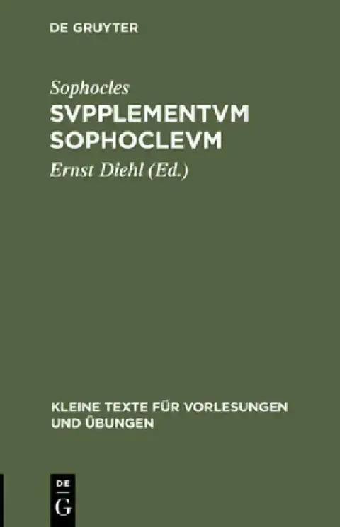 Cover of Svpplementvm Sophoclevm