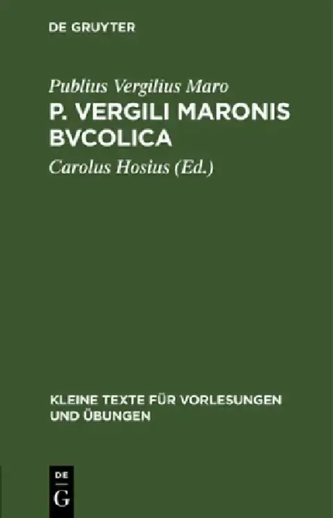 Cover of P. Vergili Maronis Bvcolica