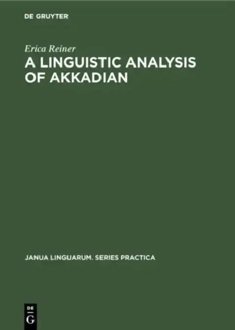 Cover of A Linguistic Analysis of Akkadian