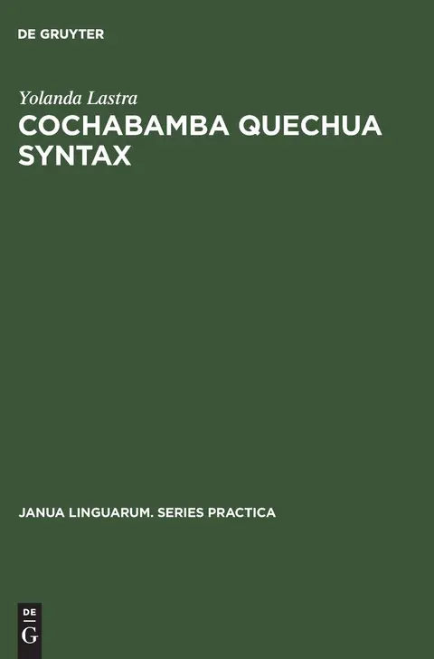 Cover of Cochabamba Quechua Syntax