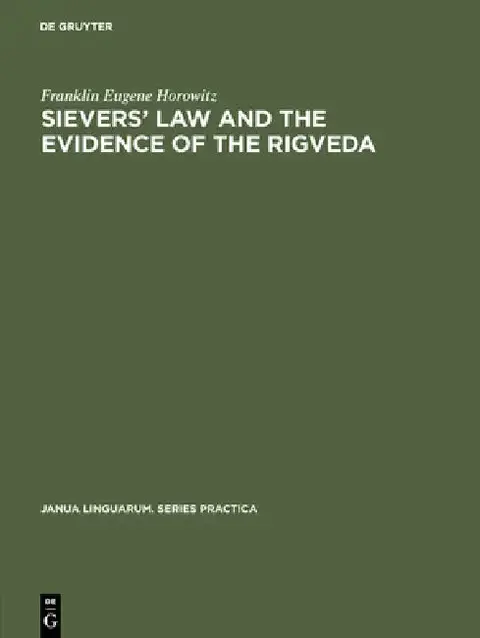 Cover of Sievers' Law and the Evidence of the Rigveda