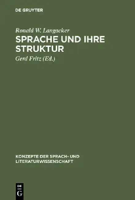 Cover of Sprache und ihre Struktur