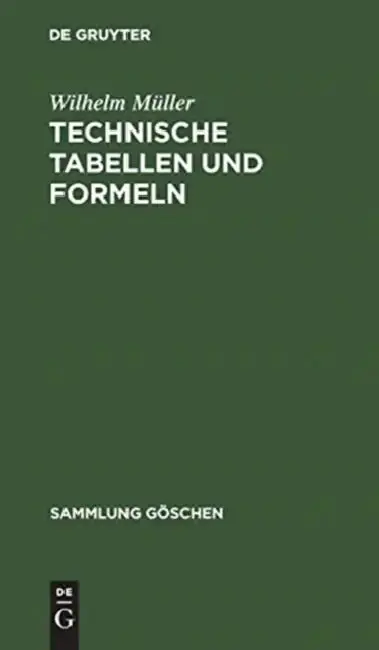 Cover of Technische Tabellen und Formeln