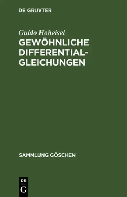 Cover of Gewöhnliche Differentialgleichungen