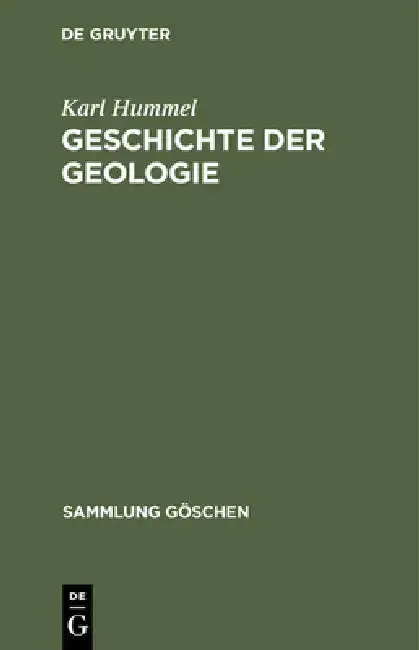 Cover of Geschichte der Geologie