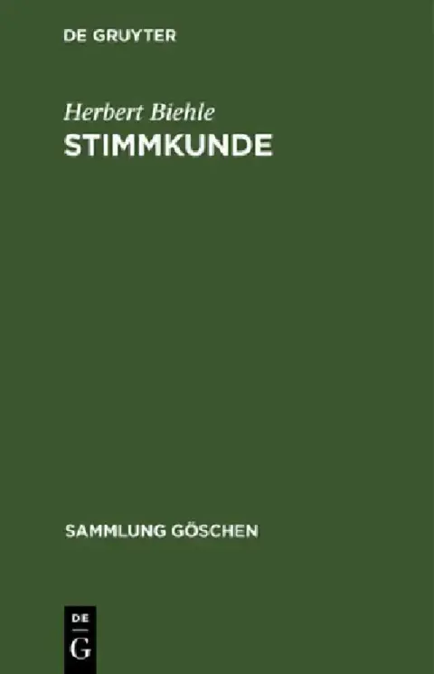 Cover of Stimmkunde