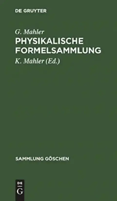 Cover of Physikalische Formelsammlung