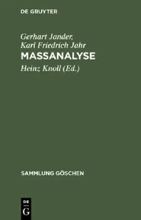 Cover of Massanalyse