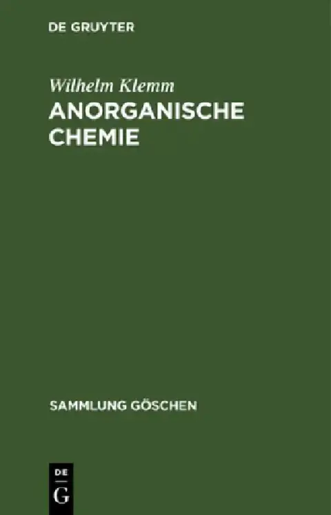Cover of Anorganische Chemie