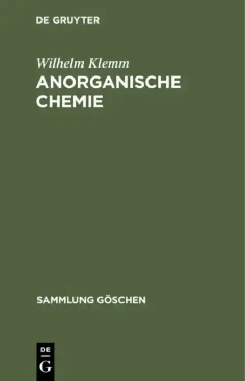 Cover of Anorganische Chemie