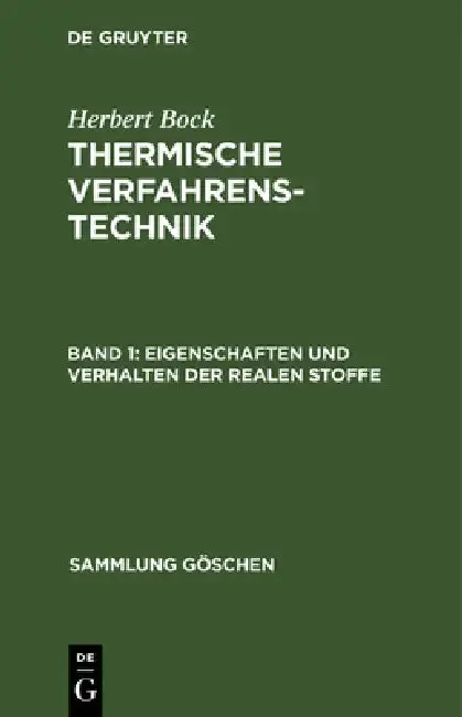 Cover of Eigenschaften Und Verhalten Der Realen Stoffe