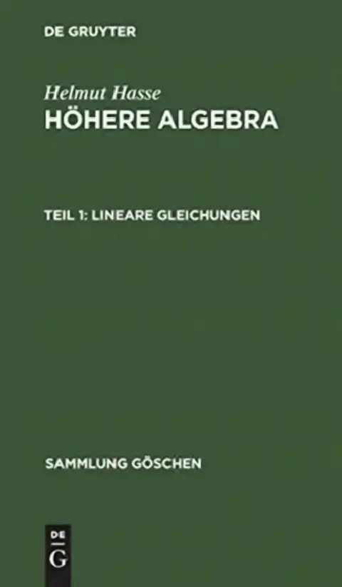 Cover of Lineare Gleichungen
