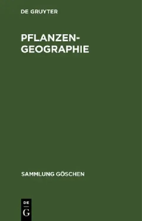 Cover of Pflanzengeographie