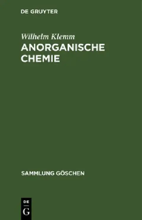 Cover of Anorganische Chemie