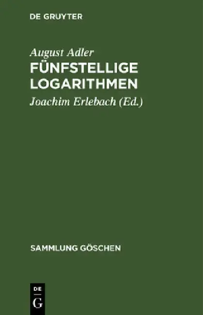 Cover of Fünfstellige Logarithmen